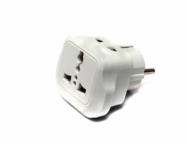 Mechanical adapter from English into European outlet — Stock Photo, Image