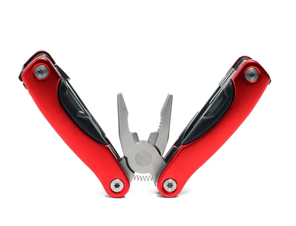 Pocket multi tool kleště s červenou rukojetí — Stock fotografie