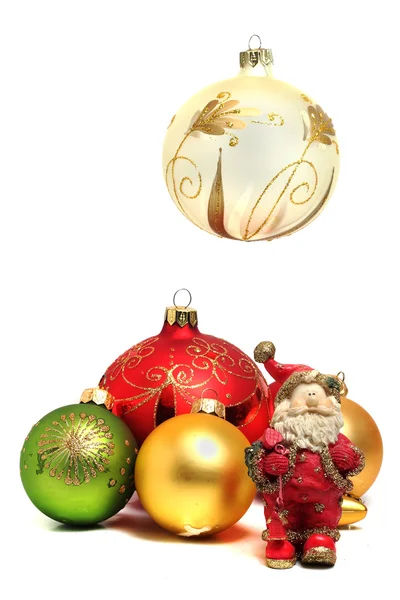Boże Narodzenie Santa Claus kulki ceramiczne na tle — Zdjęcie stockowe