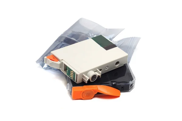 Inkjet printer cartridges isolated on a white background — Stock Photo, Image