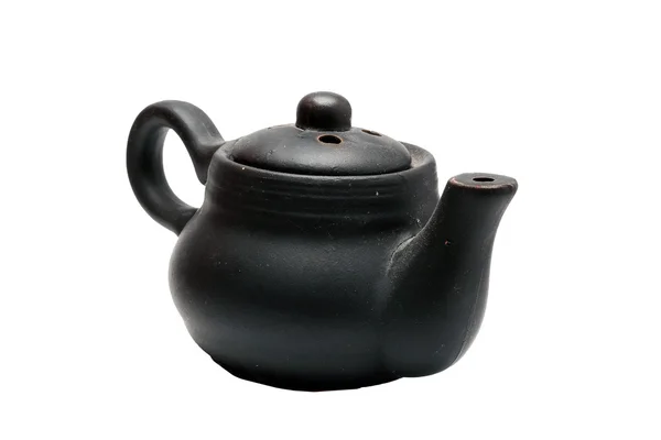 Small black kettle on a white background — Stock Photo, Image