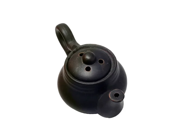 Small black kettle on a white background Stock Image