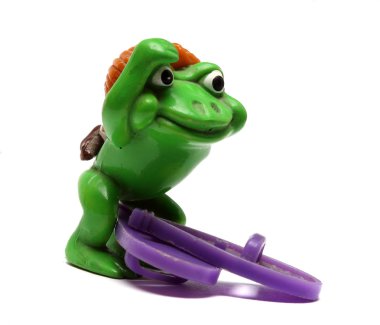 oyuncak kurbağa fotoğrafı yakın çekim