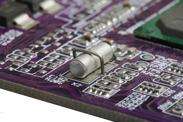 微型石英到 Pcb 拍摄特写 — 图库照片