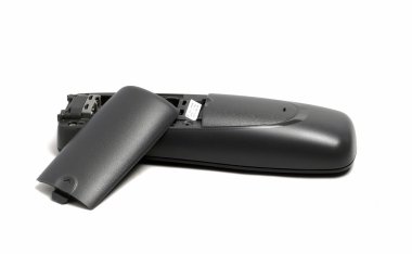 Beyaz bir arka plan üzerinde izole kablosuz telefon