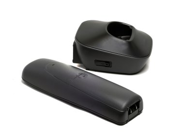 Beyaz bir arka plan üzerinde izole kablosuz telefon