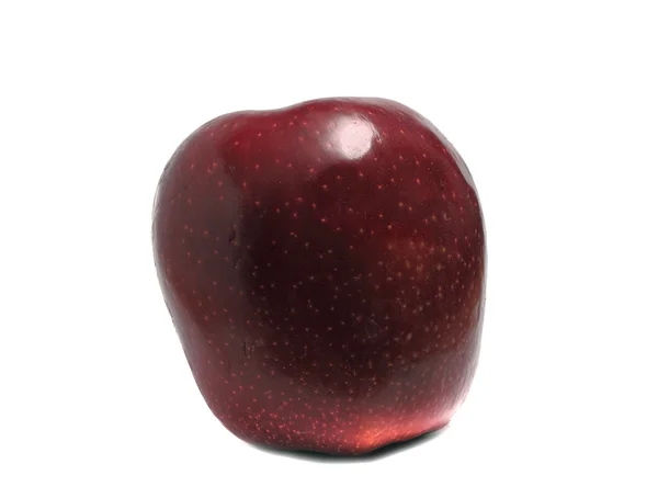 Une grosse pomme rouge isolée sur fond blanc — Photo