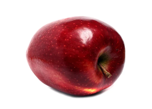 Одне велике червоне яблуко ізольоване на білому тлі — стокове фото