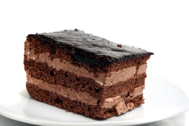 bir plaka üzerinde küçük çikolatalı kek