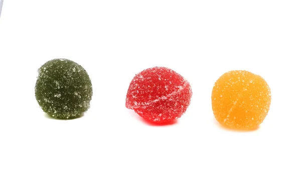 Delicious fruit candy on a white background — Stock Photo, Image