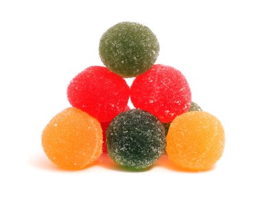 lezzetli meyve şeker beyaz bir arka plan üzerinde