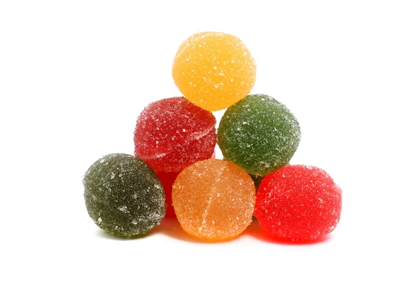 Delicious fruit candy on a white background — Stock Photo, Image