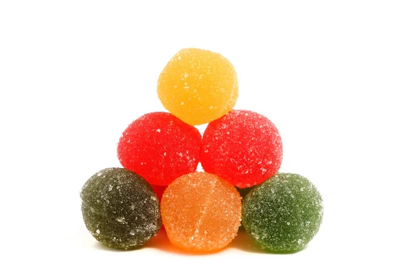 Deliciosos doces de frutas em um fundo branco — Fotografia de Stock