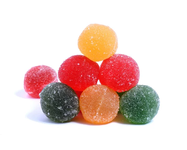 Delicious fruit candy on a white background — Stock Photo, Image