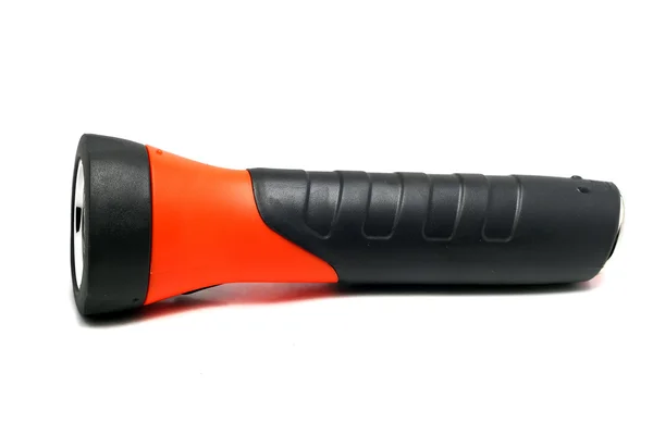 Gray-orange flashlight on a white background — Stock Photo, Image