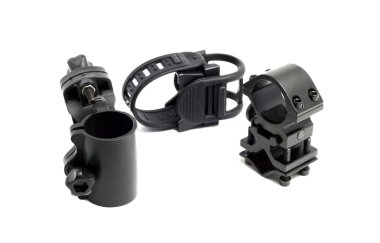 Beyaz bir arka plan el feneri için üç tozlu bağlayın