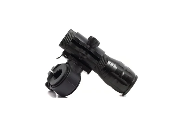 Strong plastic mounting flashlight and flashlight — Stock Photo, Image