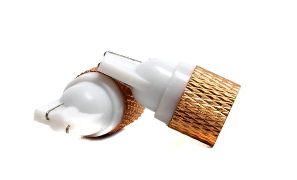 Small LED bulbs on a white background — Stock Photo, Image