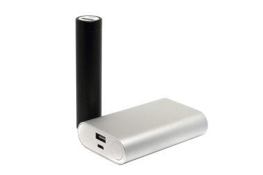 two external battery in aluminum case clipart