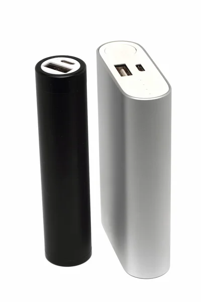Twee externe batterij in aluminium behuizing — Stockfoto
