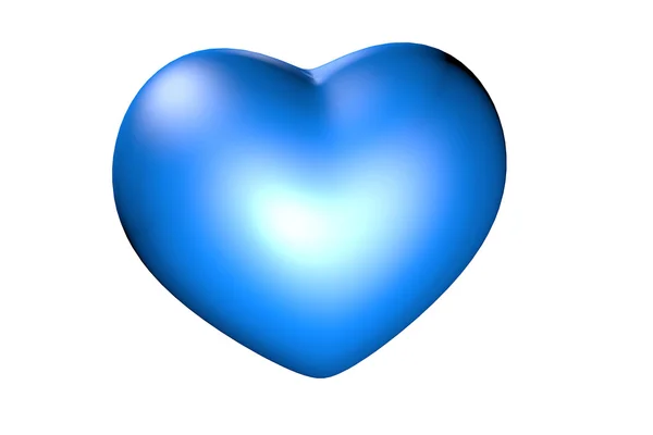 Gran corazón azul sobre un fondo blanco Fotos De Stock Sin Royalties Gratis