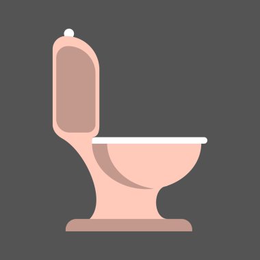 Pembe tuvalet izole