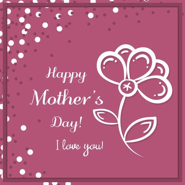 Día de las Madres de flores Rosa — Vector de stock