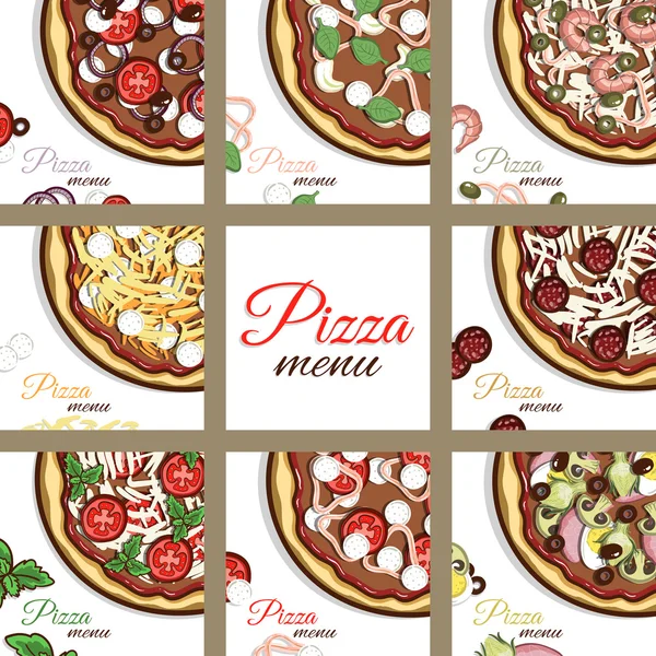 Páginas de Menu Pizza —  Vetores de Stock