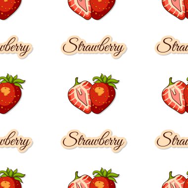 Çilekli kusursuz desen