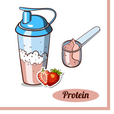 Kepçe Protein Shaker çilek