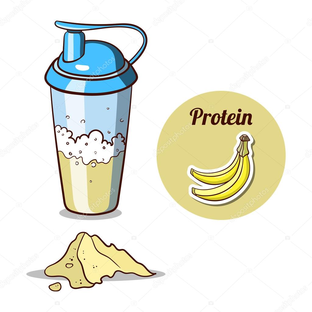 Banana Protein Powder Stock Vector by ©your-solution #115880726