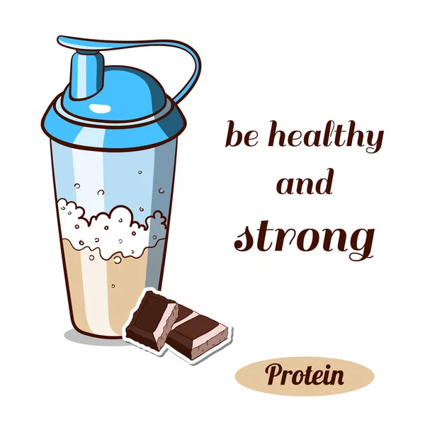 Proteína Shaker Chocolate —  Vetores de Stock