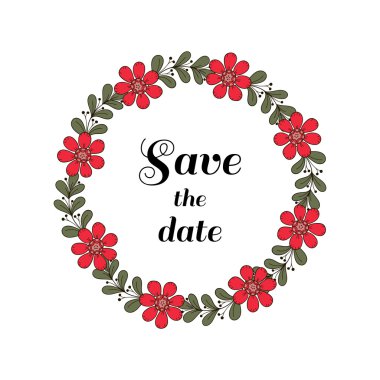 Kırmızı çiçek çelenk