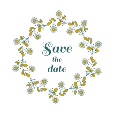 Çelenk mavi çiçekler