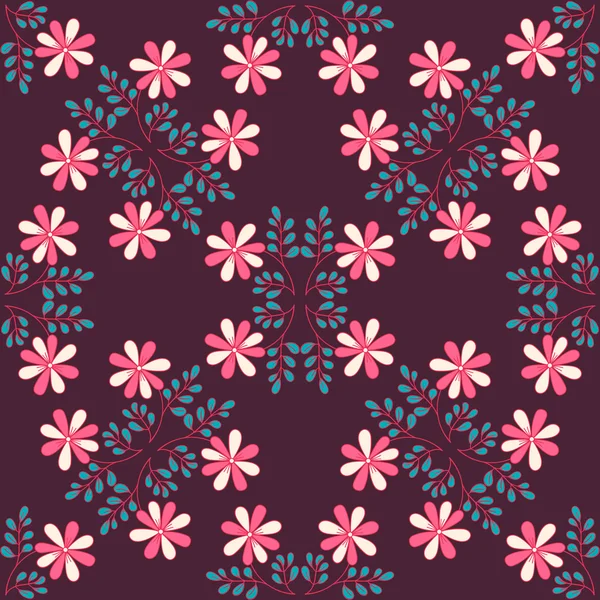 Doodle Blumen nahtlose Muster — Stockvektor