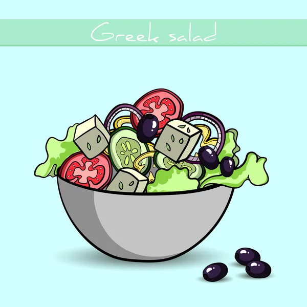 GreekSaladVector — Stock Vector