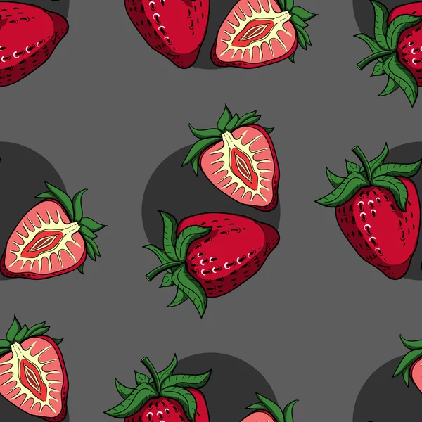 Strawberrypattern — Stok Vektör