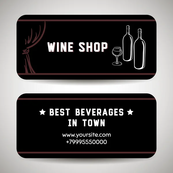 Winebusinesscard4 — Vector de stock