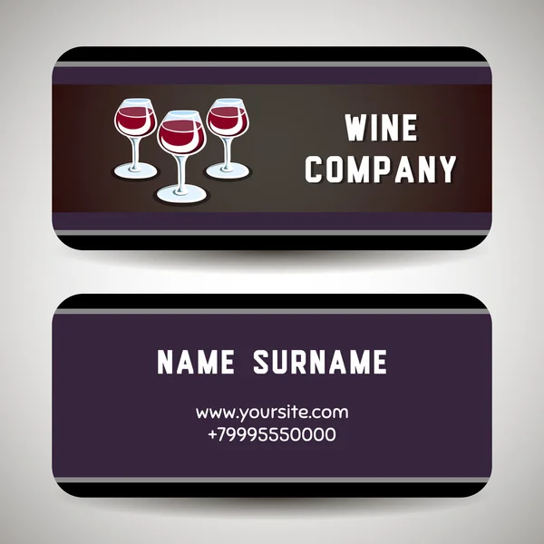 Winebusinesscard — стоковый вектор