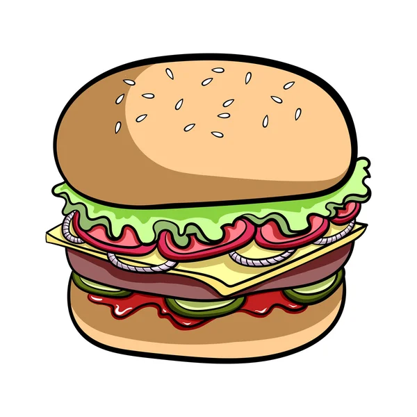 Hamburgervector — ストックベクタ