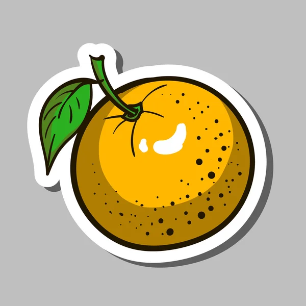 Adesivo de laranja — Vetor de Stock