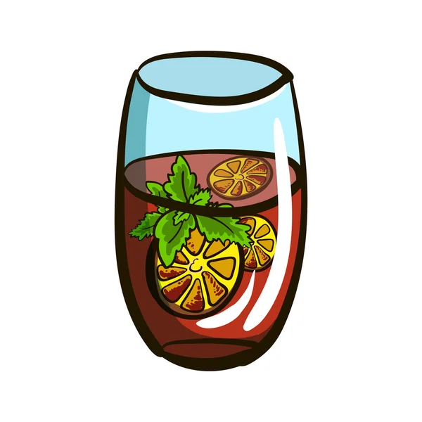 Glasswithlemonade — Stock Vector