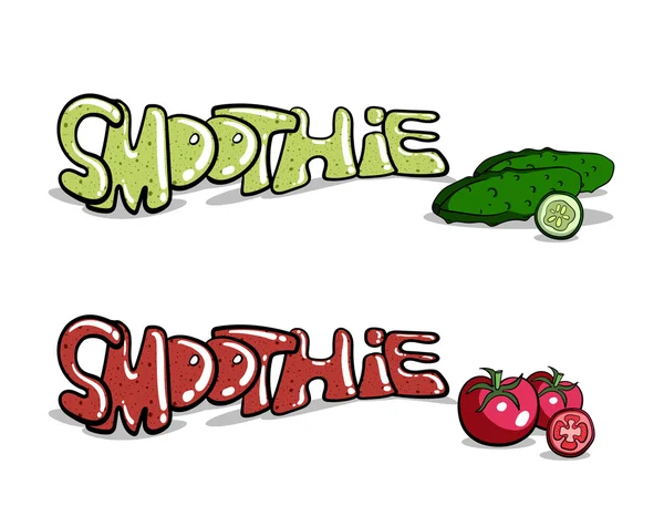 Smoothie aux légumes — Image vectorielle