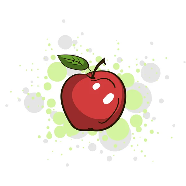 Heller saftiger Apfel — Stockvektor