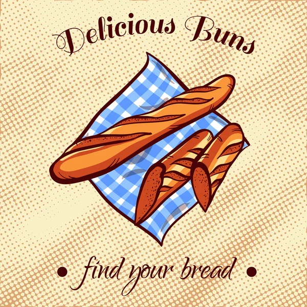 面包上的餐巾 8 — 图库矢量图片