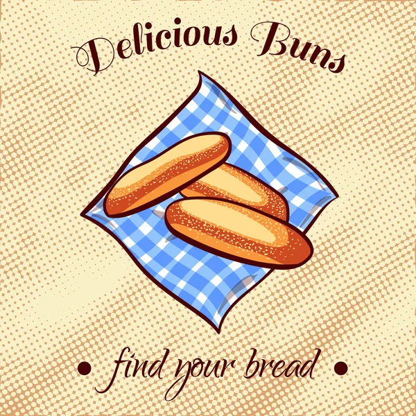 面包上的餐巾 6 — 图库矢量图片