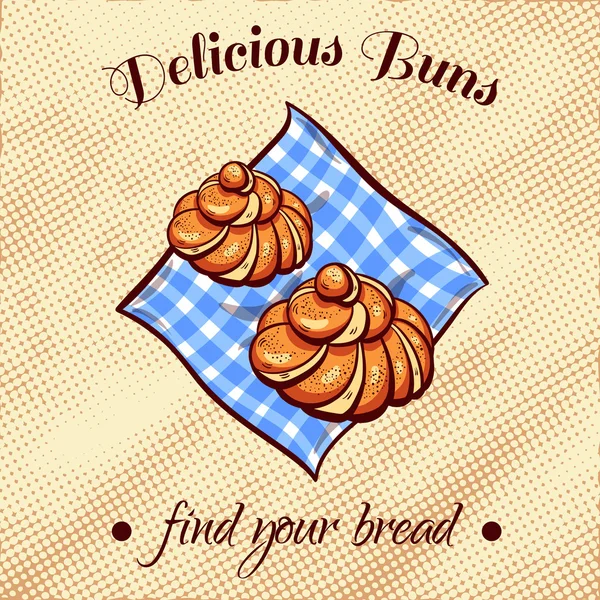 面包上的餐巾 14 — 图库矢量图片