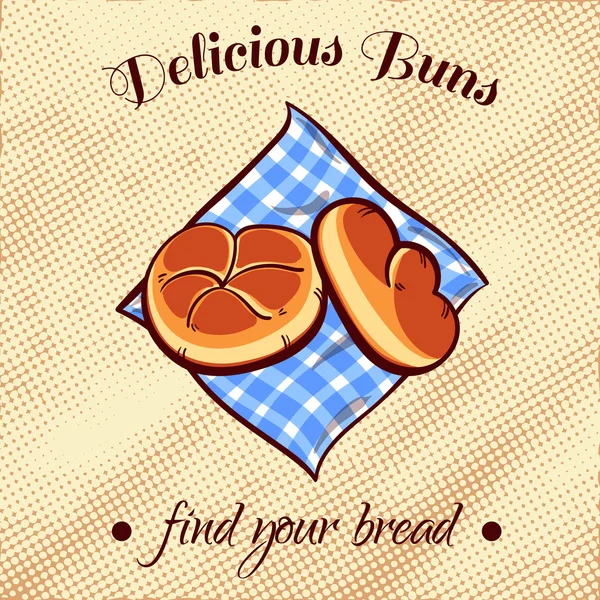 面包上的餐巾 19 — 图库矢量图片