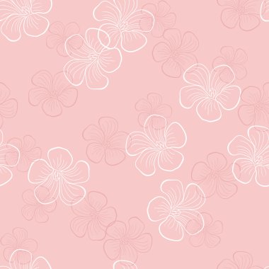 Pembe çiçekli, pürüzsüz desen