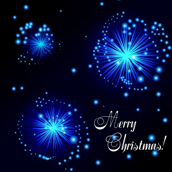 Ciel nocturne Carte postale de Noël — Image vectorielle